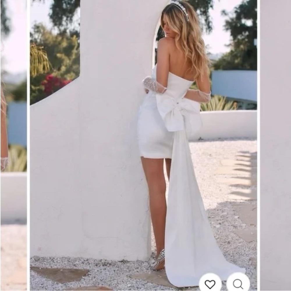 12th Tribe White Strapless Mini Dress
